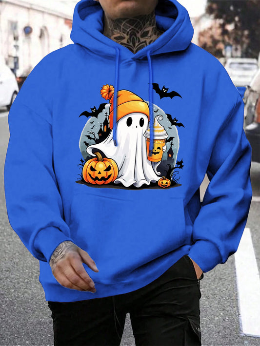 Halloween Ghost and Pumpkins Hoodie