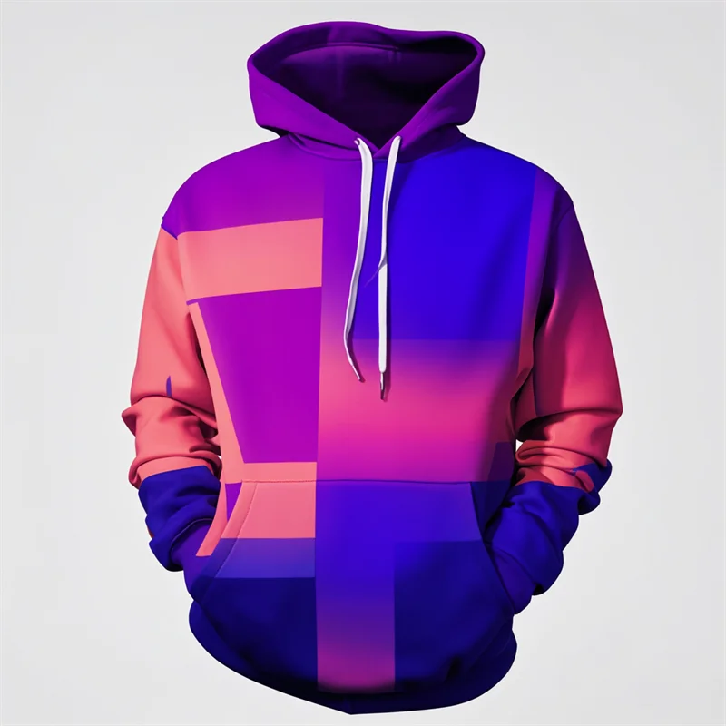 New Fashion 3D Printed Purple Hoodie