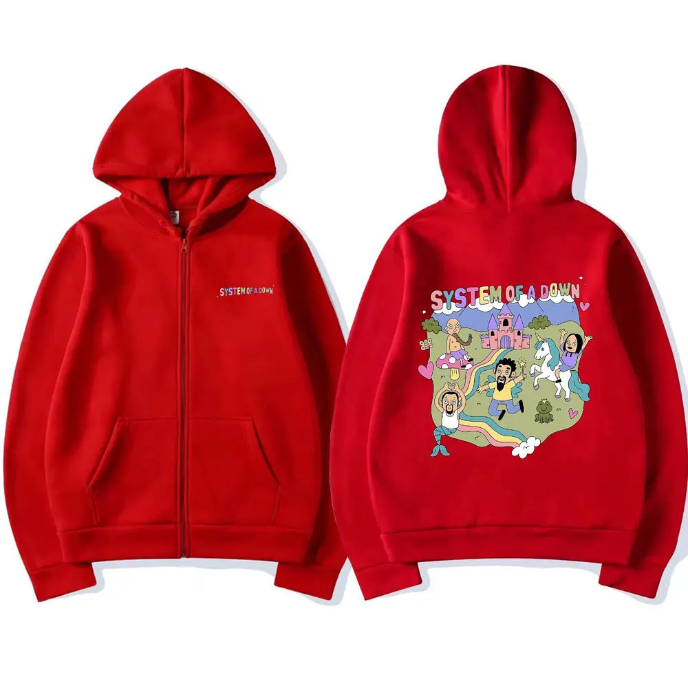 System of A Down Graphic Zipper Hoodie music
