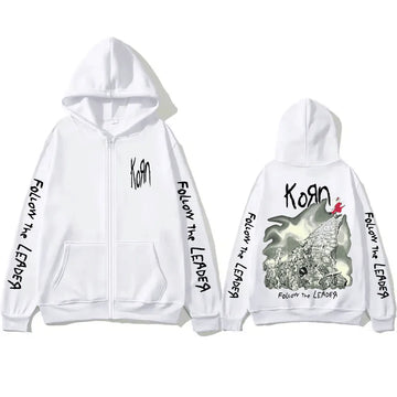 Rock Band Korn Follow The Leader Tour 2014 Zipper Hoodie music