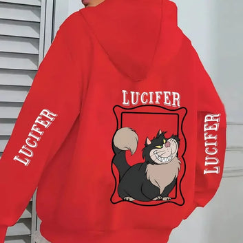 Disney Lucifer Cat Hoodie Cartoon Cinderella
