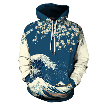 Lattice Vortex Japanese Great Wave Off Kanagawa Plum Blossom 3D Print