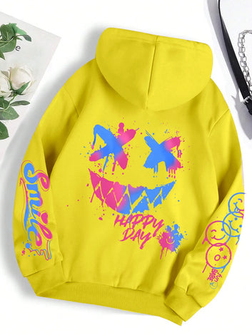 Happy Day smile Graffiti hoodie