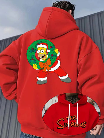 The Simpsons Christmas Wreath Hoodie Cartoon