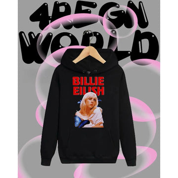 2026 Autumn/Winter Billie Eilish Unisex 100% Cotton Printed Hip-hop Rapper Hoodie Casual Keep Warm Oversized Casual Loose Y2k