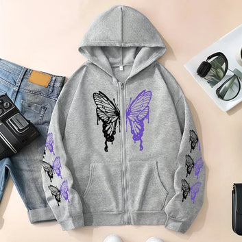 Butterfly Zip Up Hoodie