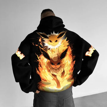 Pokémon Flareon Hoodie Anime Cartoon