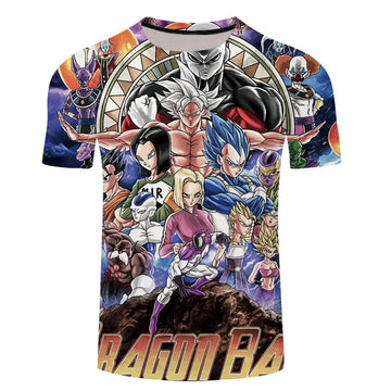 3D Printed Tshirt Anime Dragon Ball multiple designs