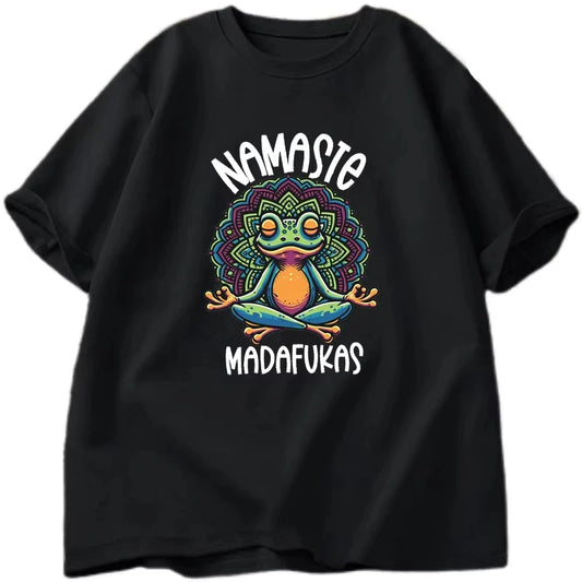 Namaste Madafukas Frog Funny T-Shirt
