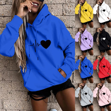 Heartbeat heart logo hoodie