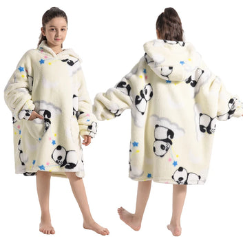 4-14 Years Boys Girls Animal Hoodies Oversized Long