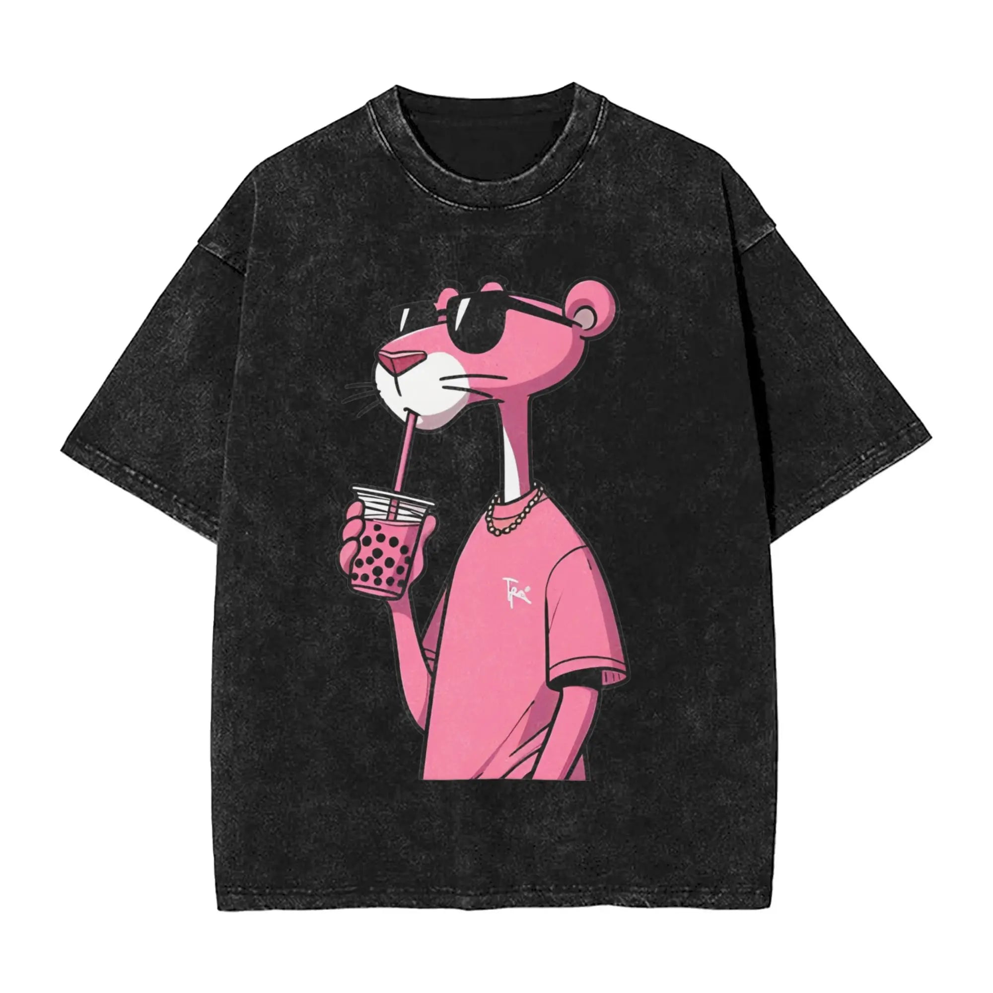 TShirt Pink Panthers Drinking Cartoon