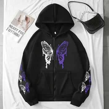 Butterfly Zip Up Hoodie
