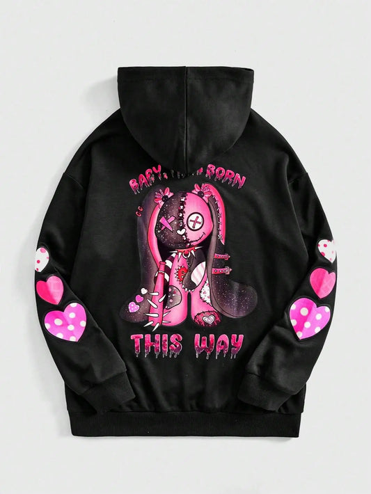 Pink Puppet rabbit Hoodie