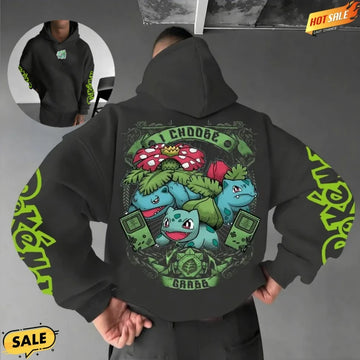 Pokemon Hoodie Bulbasaur Evolution Anime Cartoon