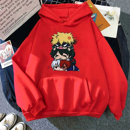 Cartoon My Hero Academia Anime Hoodie Deku Bakugou Katsuki Todoroki Shoto