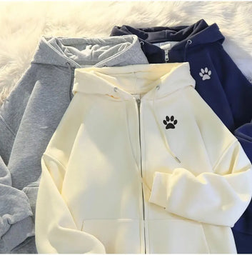 Zipper Hoodie Dog paw