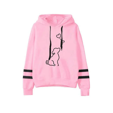Cute Dog heart hoodie
