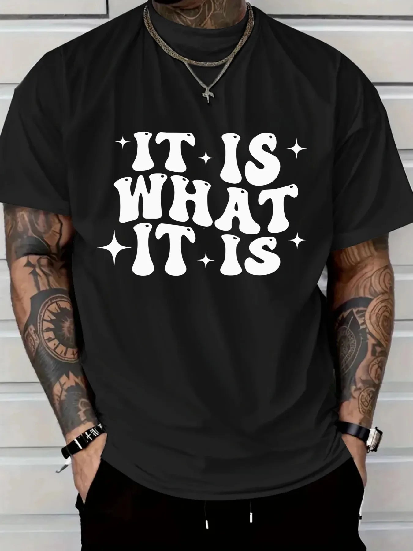 IT IS WHAT IT IS Printed T-Shirt Funny
