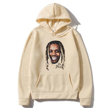 Rapper Lil Durk Head Graphic Hoodie Music