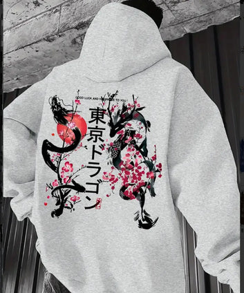 Dragon flowers hoodie