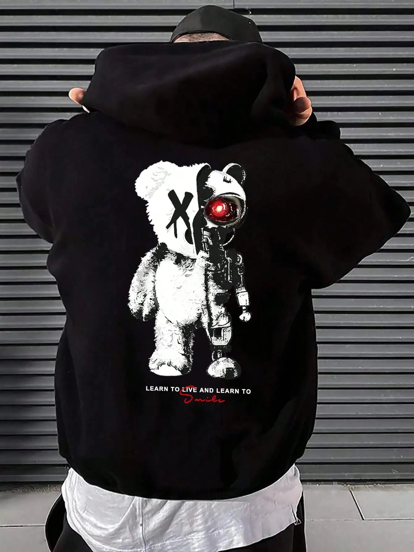 Cartoon Machine Bear Hoodie