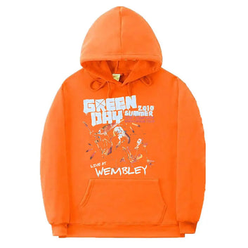 Rare Punk Band Green Day Live At Membley Hoodie Men Vintage Gothic Rock Sweatshirt Men's Fleece Cotton Clothes Oversized Hoodies