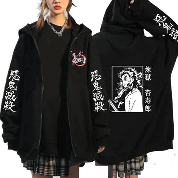 Anime Demon Slayer Zip Up Hoodie Multiple Designs