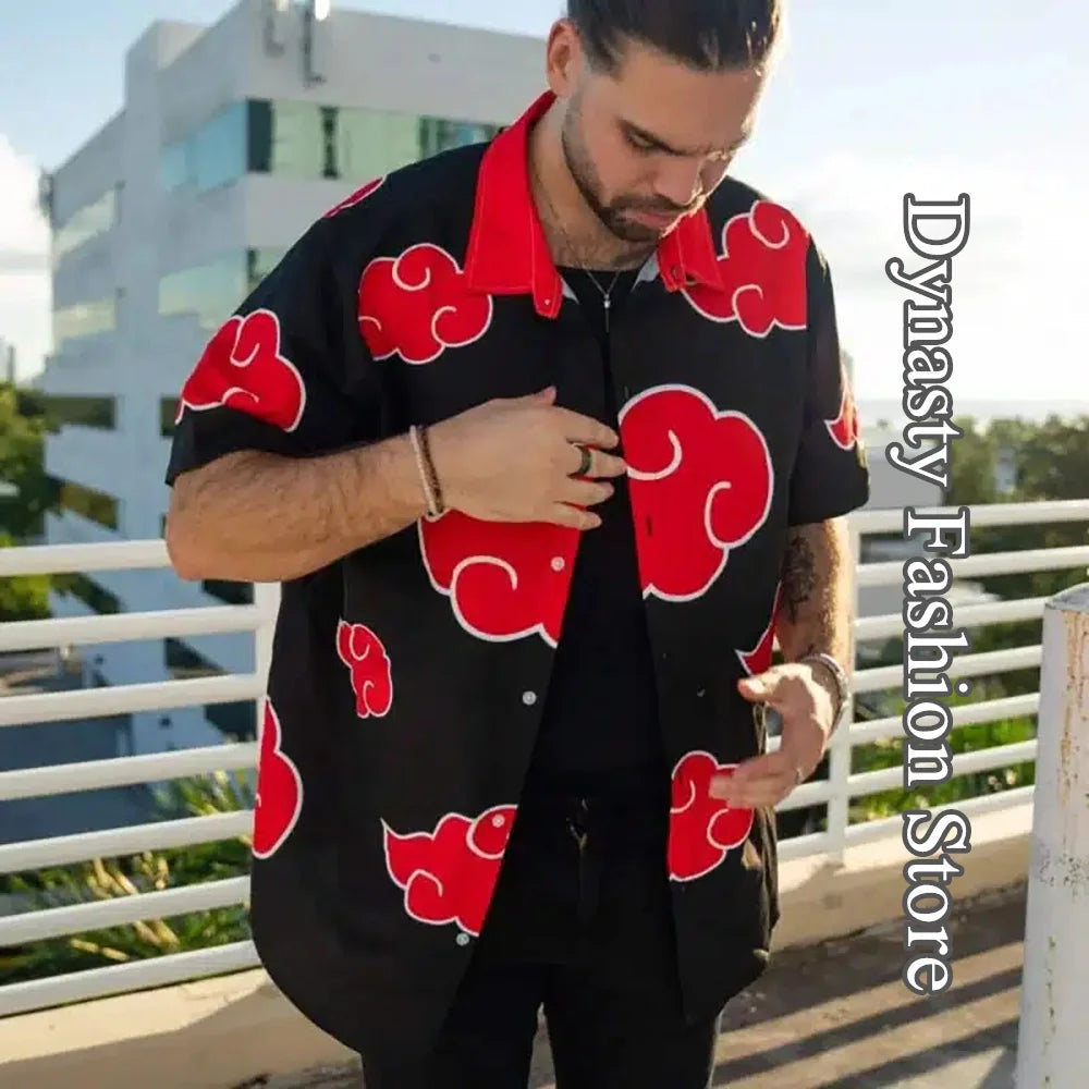 Anime Naruto Button up Tshirt
