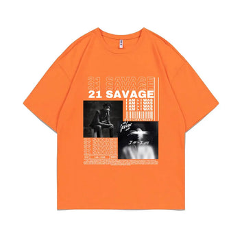 Rapper 21 Savage I Am I Was Music Album T-shirt