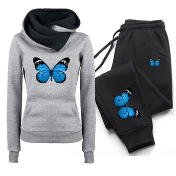Women's Tracksuit Hoodie and set with Butterfly design