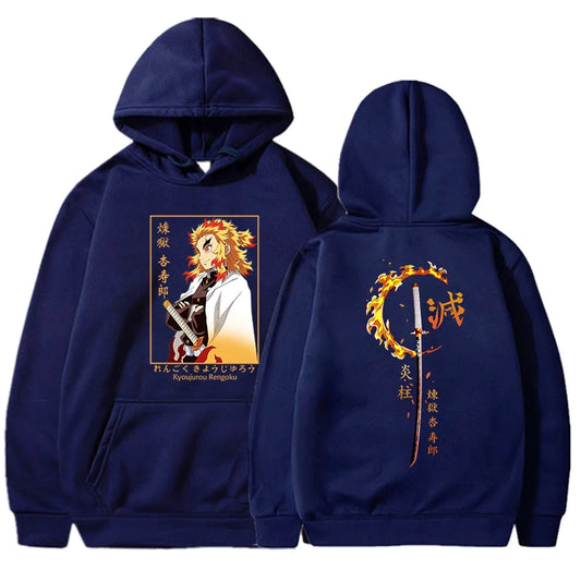 Anime Demon Slayer Kyojuro Rengoku hoodie