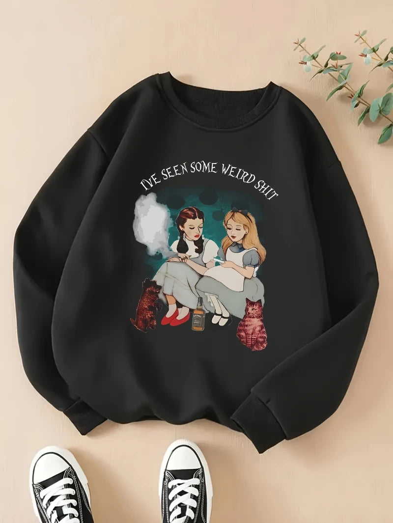 Disney Alice and Dorothy Funny sweater I've seen some weird shit
