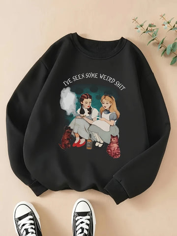 Disney Alice and Dorothy Funny sweater I've seen some weird shit