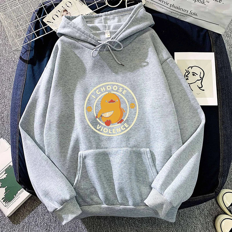Funny Duck I Choose Violence Hoodie