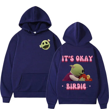 It's Okay Birdie Nanalan Wonderful Girl Cartoon Hoodies Funny Cute Meme Graphic Sweatshirt Men Women Fashion Retro Casual Hoodie