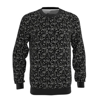 Sweater few styles 3D Print Mushrooms skeleton rose peacock