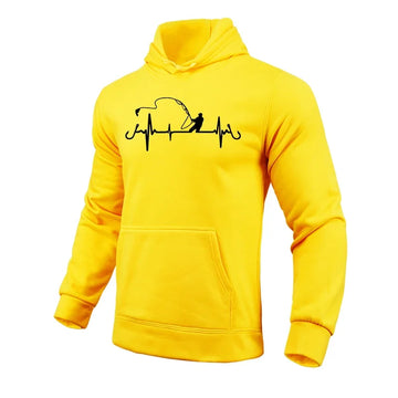 Heart beat fishing hoodie