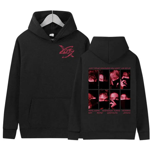Korean Band Ateez Music Album Hoodie Men Women Hip Hop Trend Kpop Fashion Sweatshirt Fleece Pullover Oversized Hooded Streetwear