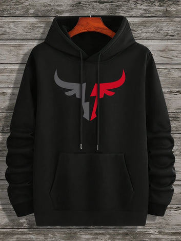 Bull Head with Horns Hoodie