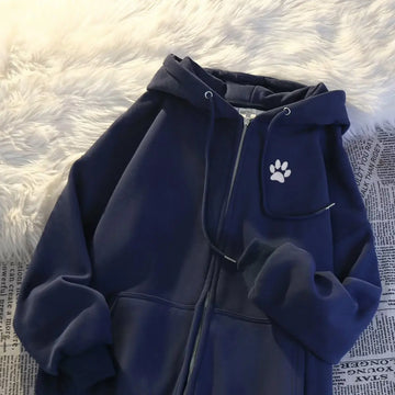 Zipper Hoodie Dog paw
