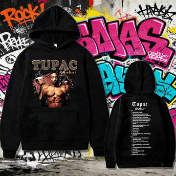 2025 Autumn Winter Tupac 2pac Hoodie Men Women Keep Warm Print Unisex Streetwear Hip Hop Style 100% Pure Cotton Printed Hoodie