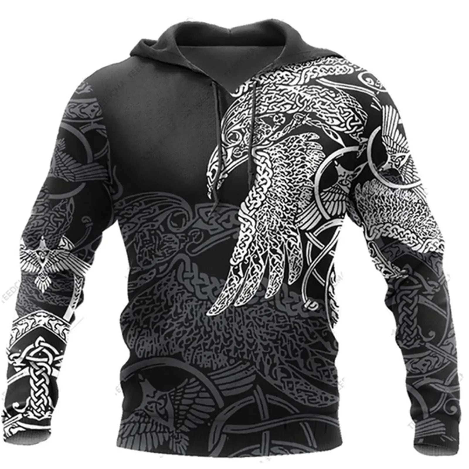 Viking Hoodie Warrior Odin 3D Printed