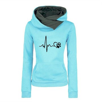 Heart beat dagger paw hoodie