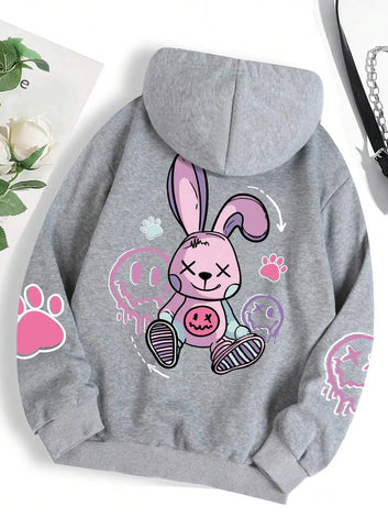 Rabbit Cartoon Hoodie Fashion Hoodie Oversize