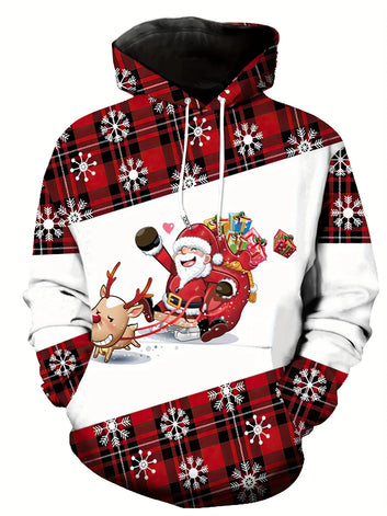 Christmas Rudolph and Santa hoodies