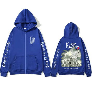 Rock Band Korn Follow The Leader Tour 2014 Zipper Hoodie music