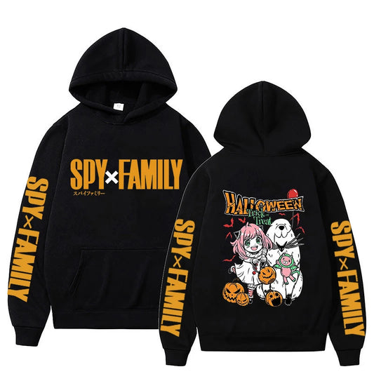 Anya and Bond Funny Halloween Print Hooded Anime Spy X Family
