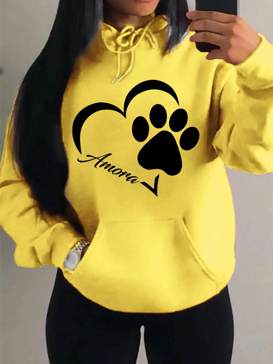 Dog Paw Heart Hoodie