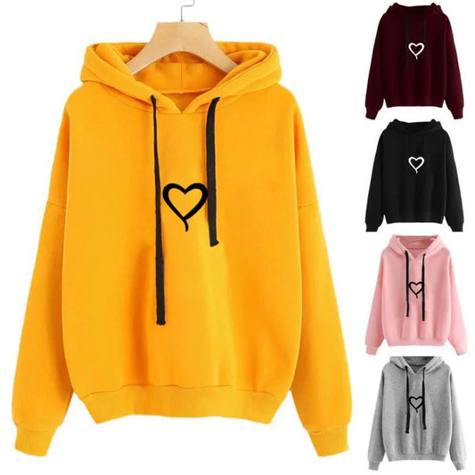Heart Print Hoodie